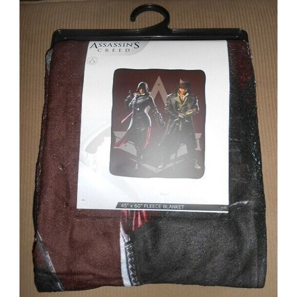 NEW Assassin's Creed Jacob Frye Emily Burke Plush Throw Gift Blanket Movie Game - Picture 2 of 2